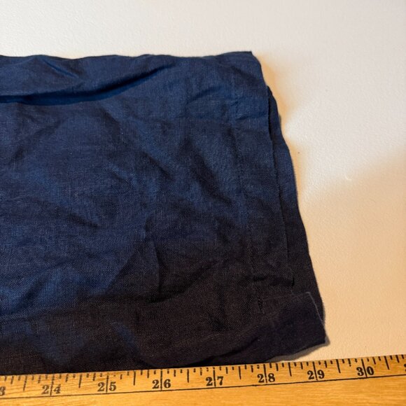 Quince Women 10 100% Linen Trouser Pant Pleated Navy Blue Breathable Lightweight - Picture 11 of 12